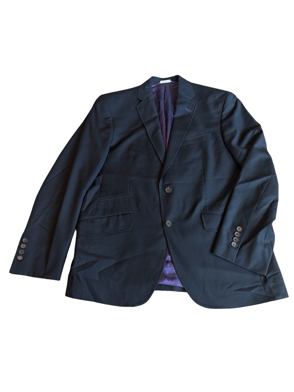 Ted Baker London Endurance Endurance Navy Wool Notch Lapel Blazer Size 40S Men's